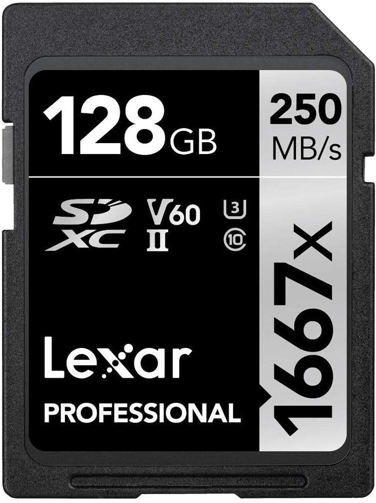 Lexar Professional 1667X 128GB SDXC Uhs-II/U3 Card